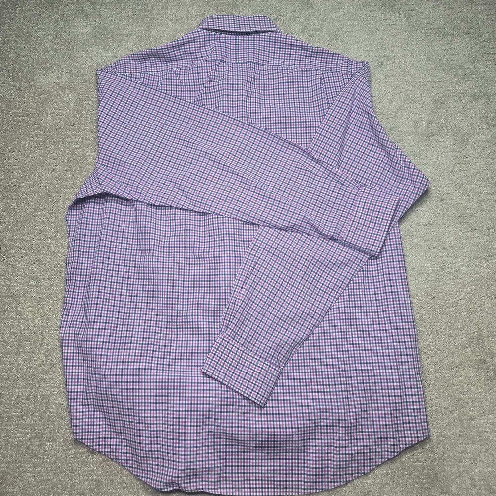 Polo Ralph Lauren Mens XL Purple Gingham Check Button Down Long Sleeve Cotton - Picture 6 of 6